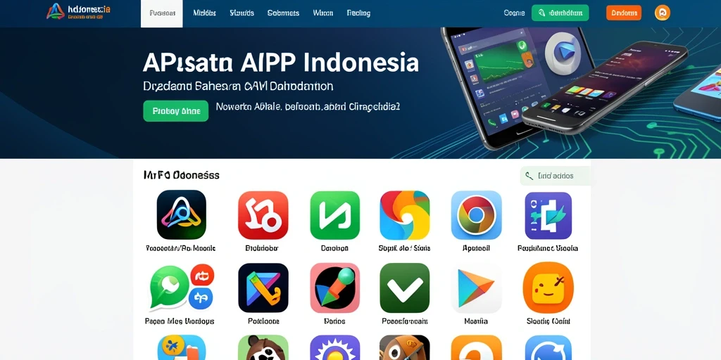Tampilan utama dengan ikon menu yang user-friendly.